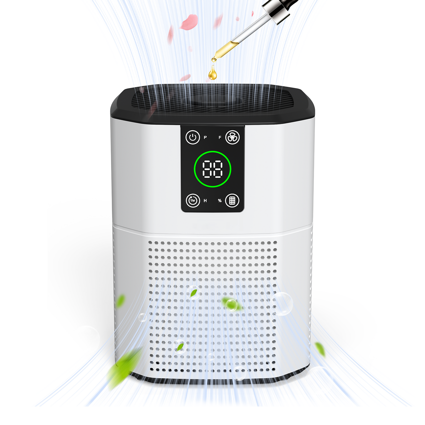 ZhiQi Air Purifiers for Bedroom Home Up to 600 Ft² Room Air Cleaner with H13 True HEPA Filter with Sleep Mode