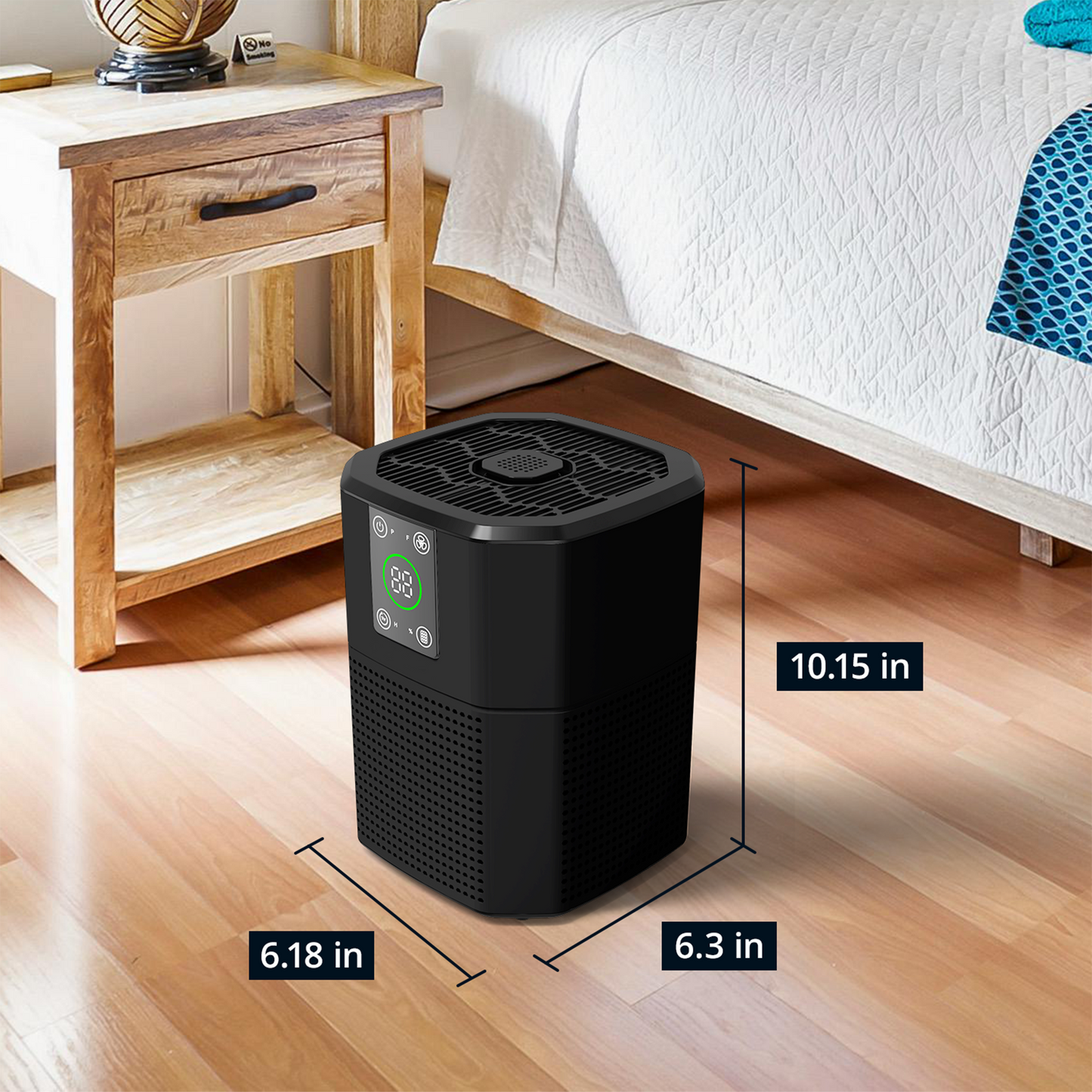 ZhiQi Desktop Small Air Purifier for Home Office, H13 HEPA Cleaner with Aroma Function & Sleep Mode