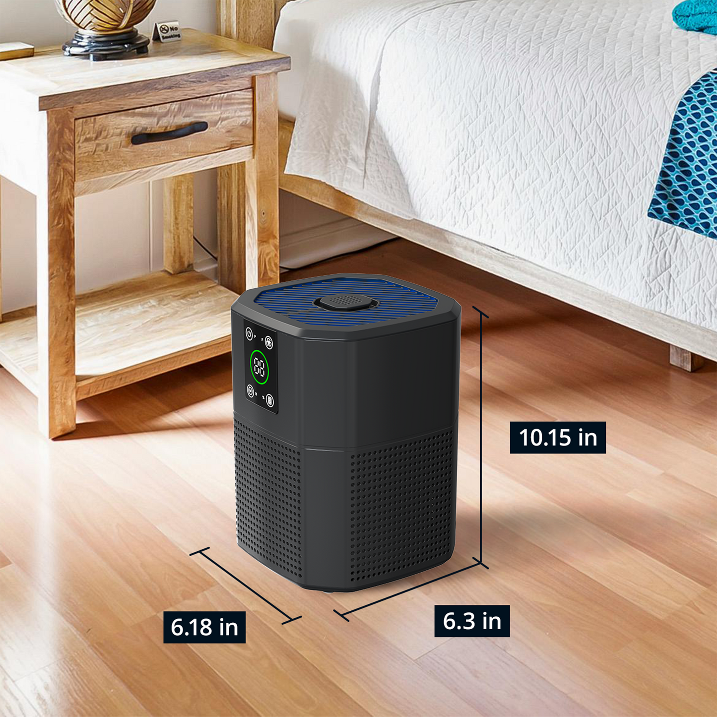 ZhiQi Air Purifiers for Bedroom Home Pets 24dB Sleep Mode Remove Odor Dust Smoke Pollen