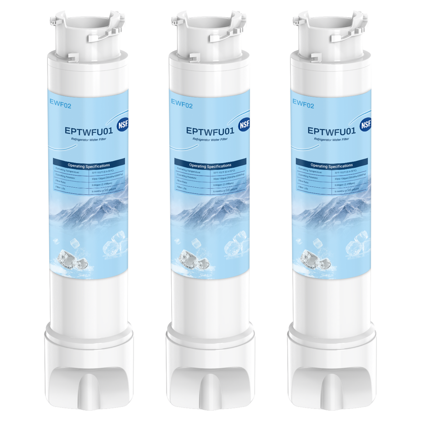 EPTWFU01 Water Filter Replacement, Compatible with Frigidaire EPTWFU01, Pure Source Ultra II, EWF02