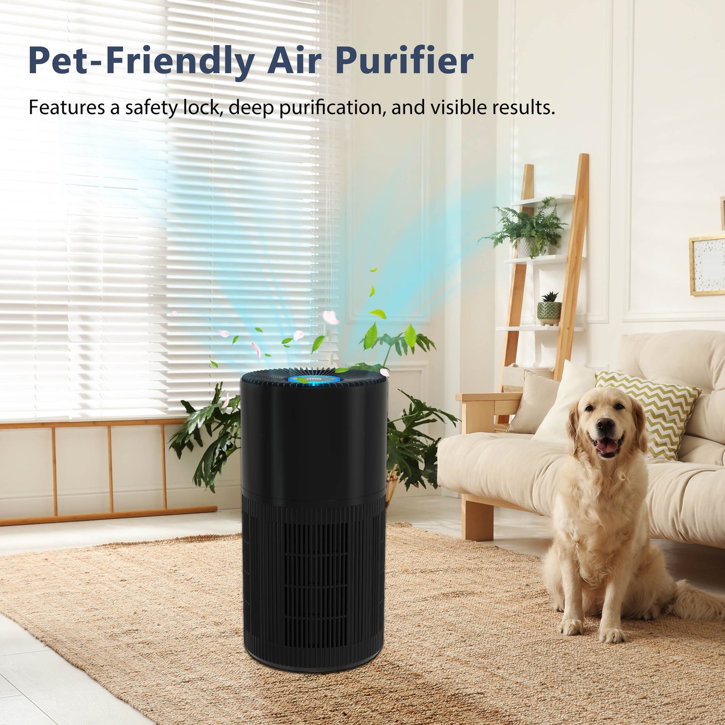 ZhiQi H14 True HEPA Air Purifier 4 Light and Sleep Mode 8 Timer for Home Office Dorm Hotel