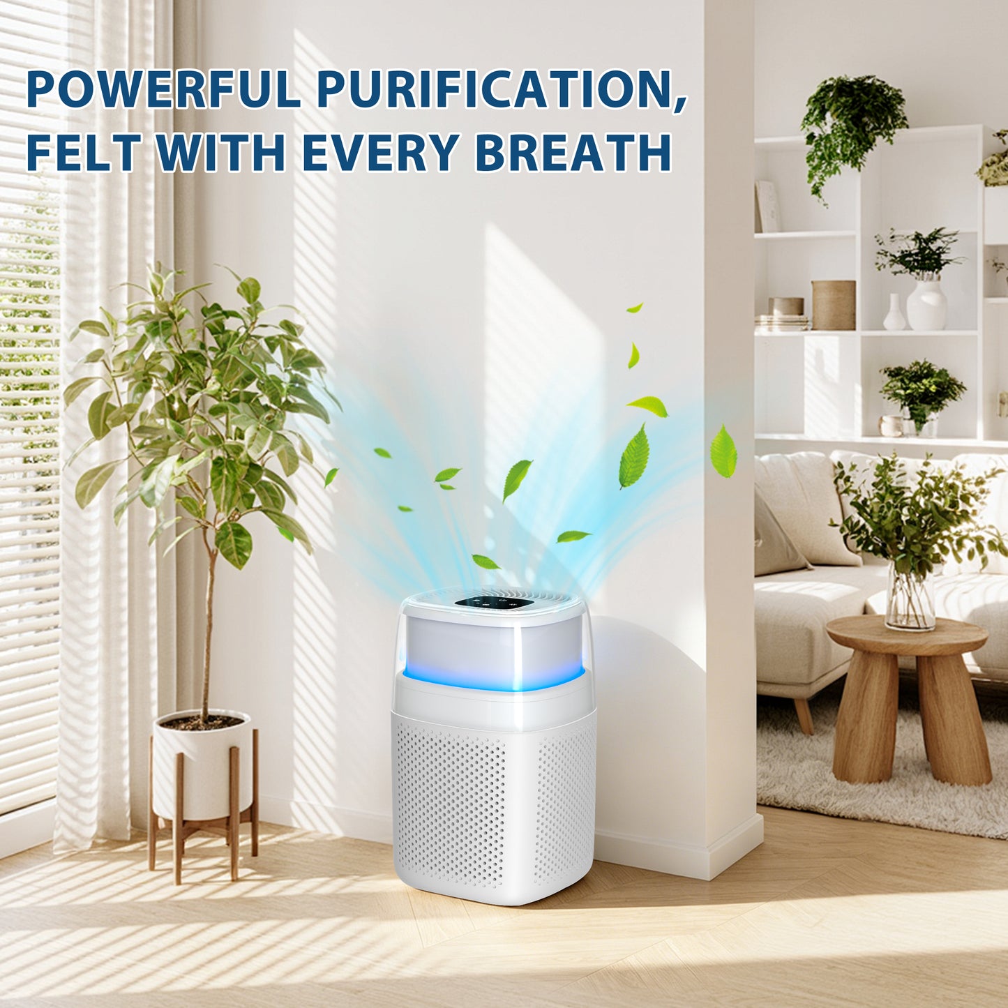 Air Purifier for Allergies and Pets,H14 HEPA Filter, for Home,  Bedroom and Living Room, ZQA-5000A