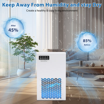 Dehumidifier, 95OZ Dehumidifier for Home  - Quiet with Auto Shut Off , 7 Color Ambient Light,Ideal for Livingroom, Bedroom, Basement