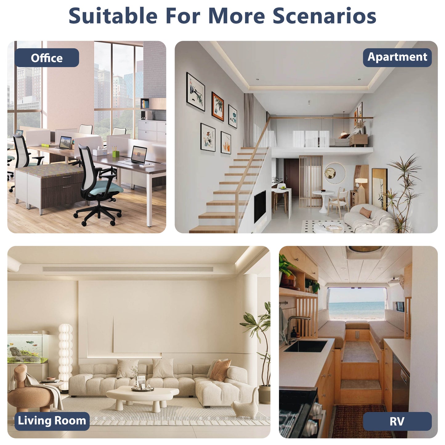 ZhiQi H14 True HEPA Air Purifier 4 Light and Sleep Mode 8 Timer for Home Office Dorm Hotel