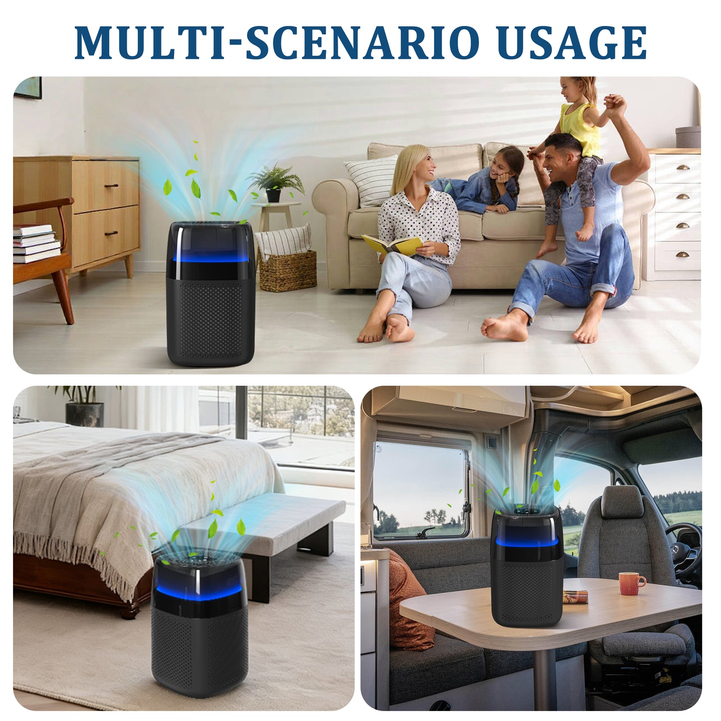 True H14 HEPA Air Purifier for Home Allergies Pets Smoke Dust, ZQA-5000A