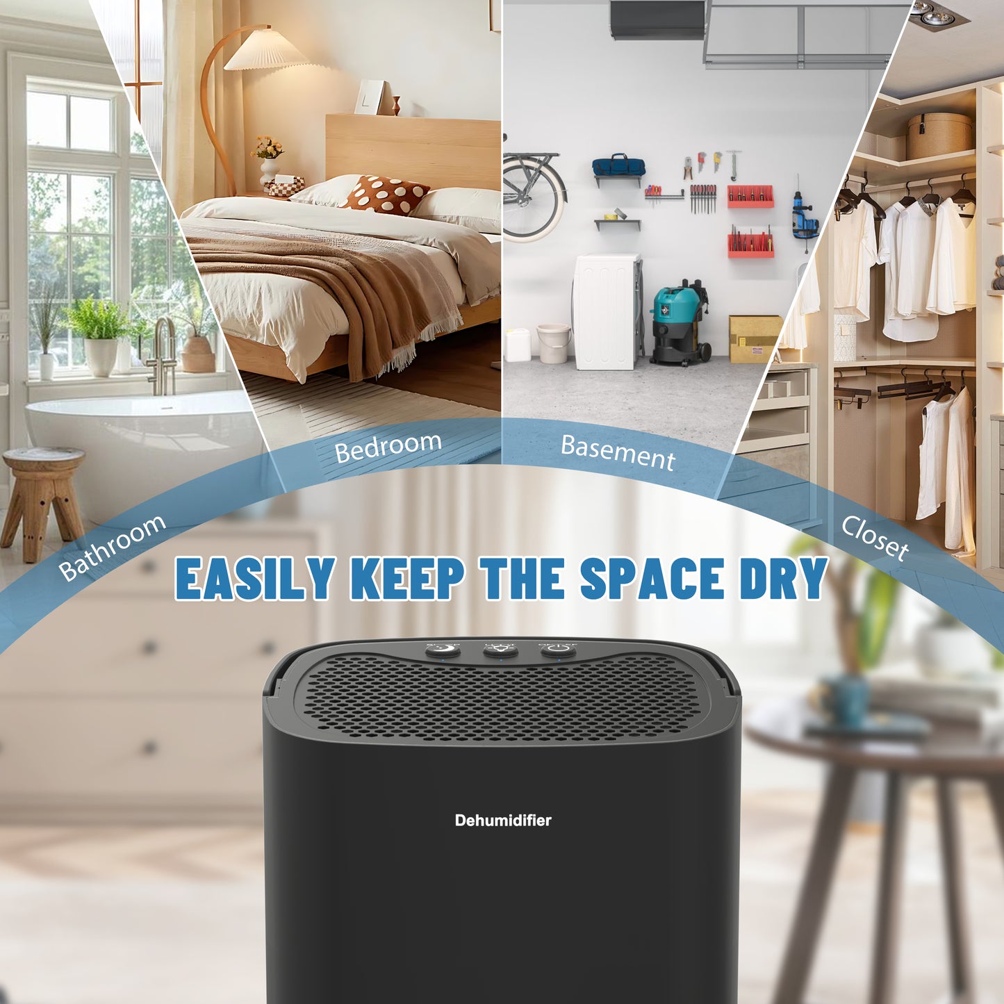Dehumidifier, 35OZ Small Dehumidifier for Home, Safety Dehumidifiers Adjustable 7 Color Lights,Auto Shut Off Protection Low Noise For Bedroom Bathroom
