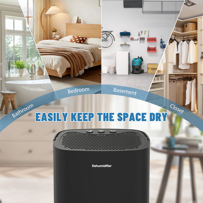 Dehumidifier, 35OZ Small Dehumidifier for Home, Safety Dehumidifiers Adjustable 7 Color Lights,Auto Shut Off Protection Low Noise For Bedroom Bathroom