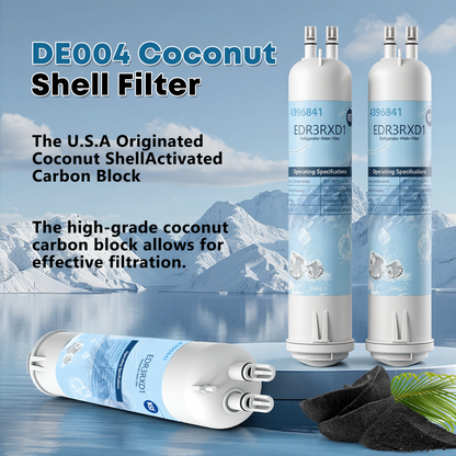 EDR3RXD1 Compatible with 4396841 Refrigerator Water Filter, KAD3RXD1, WHR3RXD1, 4396841, 4396710, Filter 3, 46-9083,46-9030, 9030, 9083 Refrigerator Water Filter