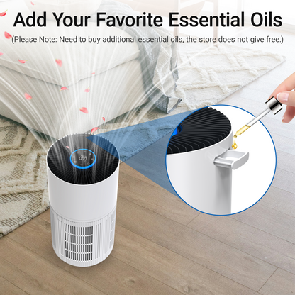 ZhiQi Air Purifiers for Home Large Room up to 1095 ft², H14 True HEPA Air Purifier for Bedroom with 4 Color Lights